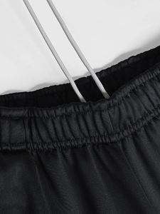 Pantalones Cortos Casuales de Tela Oxford para Hombre, Estilo Vintage, Lavados, 100% Algodón, Cintura Elástica con Cordón, Estilo Urbano - Product Image 4