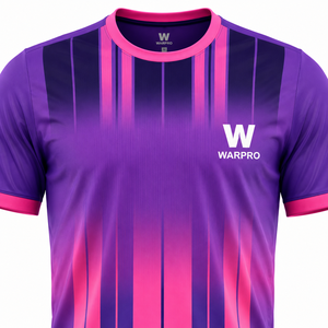 Conjunto de Camiseta de Fútbol para Hombre WARPRO, Degradado Morado y Rosa, Manga Corta, Absorbe la Humedad, Ajuste Atlético, Uniforme de Fútbol para Todas las Temporadas - Product Image 6
