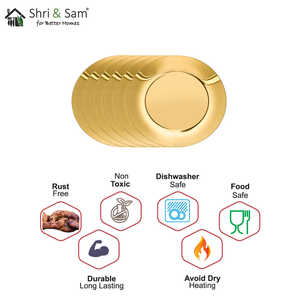 Plaque latérale Signature 6 PCS en acier inoxydable avec revêtement PVD or Plats et assiettes brillants - Product Image 1