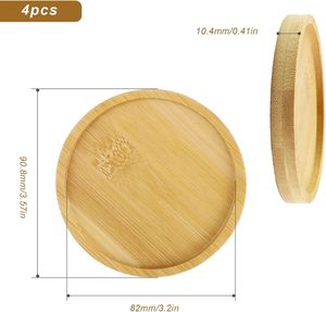 Posavasos de bambú, apto para bebidas frías y calientes, copas de vino, macetas pequeñas - Product Image 3