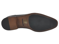 Chaussures habillées Dlords pour hommes en cuir véritable noir, style Derby à lacets, avec logo gravé/embossé, antidérapantes, couleur unie, pour le bureau et la carrière