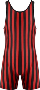 Body une pièce sans manches à imprimé rayé pour homme, justaucorps de lutte sublimé - Product Image 2