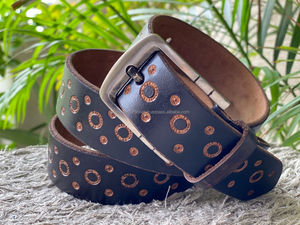 Cinturón con hebilla duradero y elegante de cuero genuino a la moda, cinturón perfecto de alta calidad, cinturones de cuero Unisex - Product Image 4