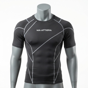 T-shirt de compression à manches courtes pour homme, style Bape, vêtements de sport, fitness, athlétisme - Product Image 3