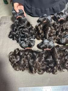 Lot de Cheveux Naturels Non Traités 100% Humains, Extensions Ondulées Naturelles, Cheveux Bruts Birmans Bouclés, Cheveux Indiens Bouclés Bébé et Bouclés Volumineux - Product Image 3