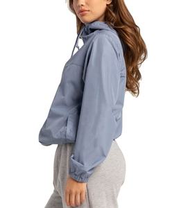Veste coupe-vent pour femmes grandes tailles, fabrication OEM, sur mesure, respirante, en toile tricotée, imperméable, couleur et logo personnalisés - Product Image 6