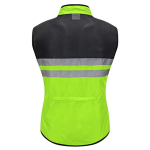 Gilet de cyclisme réfléchissant pour hommes, respirant, coupe-vent, léger, pour la sécurité nocturne, maillots de cyclisme pour Sports de plein air - Product Image 2