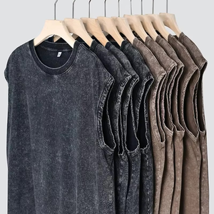 เสื้อยืดผู้ชายผ้าฝ้าย 100% ทรงโอเวอร์ไซส์ แขนกุด เนื้อหนา 300 GSM เป็นมิตรกับสิ่งแวดล้อม แห้งเร็ว  แบบเรียบ  รับสกรีนโลโก้และลายกราฟิก - Product Image 1