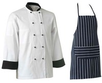 HARAZ Nouvelle Conception Super Qualité Écologique Respirant Anti-plis Sergé de Coton Logo Personnalisé Uniforme de Chef Homme pour Hôtels et Restaurants