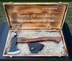A&M ENTERPRISES Handmade Outdoor <b>Axe</b> with Curved <b>Wood</b> Handle Steel Spike Wholesale Spike <b>Axe</b> Set Forged Steel <b>Wood</b> Handle Knives - Product Image 1