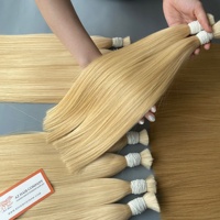 Extensions de cheveux humains Remy 100% en vrac, double épaisseur, lisses, couleur personnalisée, cheveux bruts vietnamiens, 8 pouces étirées, trame simple