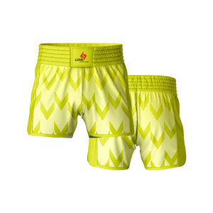 Shorts de boxe MMA personnalisés imprimés, durables, de haute qualité, extensibles dans quatre directions, ajustés, 100% polyester, respirants, shorts de Muay Thai - Product Image 1