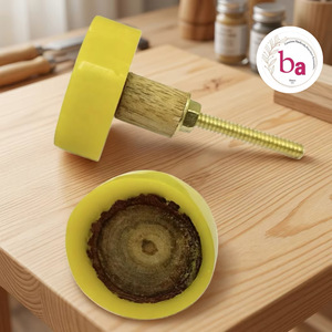 Poignée de meuble ronde moderne en résine Ba, poignée de tiroir de placard jaune, écologique, multifonctionnelle, durable, décorative - Product Image 1