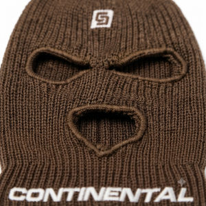 CONTINENTAL หน้ากากไหมพรมลายทางสีน้ำตาลแบบสามรู 100% อะคริลิก สำหรับผู้ใหญ่ ปรับได้ ใช้กลางแจ้ง ขนาด 56-58 ซม. - Product Image 4