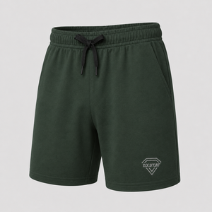 Custom Logo <b>Mens</b> Dark <b>Green</b> 100% Cotton Fleece Breathable Quick Dry Gym <b>Shorts</b> Casual Drawstring Workout Athletic Manufacturer - Product Image 5