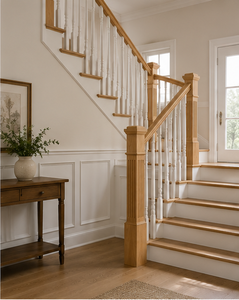 Boîte à marches en chêne massif blanc 4091F à prix compétitif - Pièces d'escalier personnalisées à détail cannelé réglable de EFS Thanh Nghia - Product Image 4