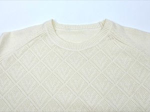 เสื้อสเวตเตอร์แบบสวมหัวแขนยาวของผู้หญิงเสื้อถักแฟชั่นสีขาวลำลองสีทึบขายดี - Product Image 4