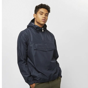 Veste softshell à capuche pour homme, bleu marine, résistante à l'eau, manches longues, pour la randonnée et les activités de plein air, coupe classique, longueur normale, matière nylon - Product Image 1
