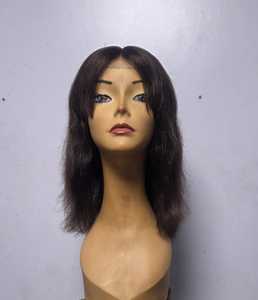 Perruque Lace Front Transparente Personnalisée en Cheveux Humains Vierges Indiens Remy, Sans Colle, Boucles Françaises, Ondulations Souples, Courte, Lisse, Trame Simple - Product Image 3