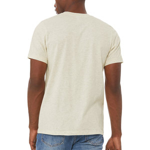 เสื้อยืดคอกลมแขนสั้นผู้ชายผ้าฝ้ายแท้ 100% สีทูโทน สั่งผลิตได้ตามแบบ OEM ระบายอากาศได้ดี แห้งเร็ว เหมาะสำหรับออกกำลังกาย พร้อมโลโก้ด้านหน้า - Product Image 1