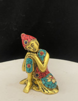 Nouveau support d'encens de Statue de bouddha en pierre plaquée or pour la décoration de la maison et du bureau