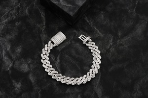สร้อยข้อมือเพชรทรงกลมเจียระไนแบบบริลเลียนท์ ชุบทอง 14K สำหรับทุกเพศ สไตล์ฮิปฮอป ฝังเพชรเม็ดเล็ก สี D เครื่องประดับหนัก ได้รับการรับรองจาก GIA - Product Image 5