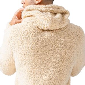 Men Sherpa <b>Lined</b> <b>Fleece</b> <b>Jacket</b> Zip Up Hooded Winter Sweatshirt Custom Logo Outdoor Wear - Product Image 3
