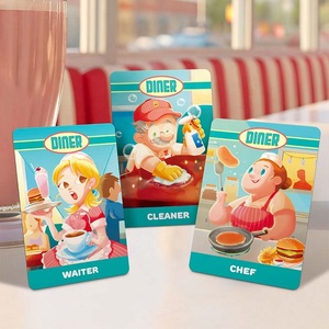 Jeu de cartes familial classique Les 7 Familles (Jeu Des 7 Familles) - Série Restaurant Marque ROYAL 42 cartes 58x88mm Vernis à base d'eau - Product Image 4