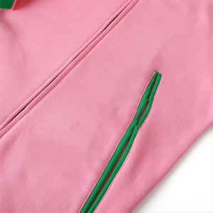 Alpha Two Tone Sorority Style Letterman Varsity Baseball <b>Jacket</b> Cow <b>Leather</b> Sleeve Wool Embroidery Windproof <b>Winter</b> School - Product Image 6