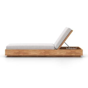 Chaise longue en teck, style moderne, avec mousse souple pour se détendre sur la plage - Vente flash ! - Product Image 4