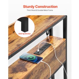 Testiera Regolabile in Altezza con 2 Ripiani per Letto Matrimoniale, Stazione di Ricarica Indipendente, Arredamento Camera da Letto con Contenitore - Product Image 4