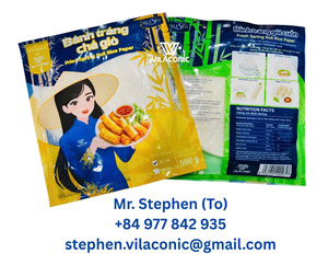 บลูซิลค์ กระดาษข้าวสำหรับปอเปี๊ยะทอด จากวิลาโคนิค |   เวียดนามกัลเลต์เดอริซ |   ขนาด 22 ซม. 500 กรัม สำหรับชาจิโอ |   การจัดหาสินค้าจำนวนมาก - Product Image 3