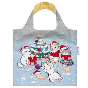 Sac fourre-tout de Noël personnalisé de haute qualité en coton, motif uni, lettres promotionnelles, Inde - Product Image 5