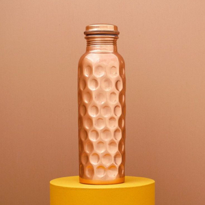 Pure Copper Wine <b>Bottle</b> Engraved Floral Design With Built In Cup Leak Proof Handcrafted Drinking Flask - Product Image 5