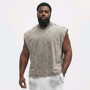 Nouveau style débardeur tricoté respirant sans manches personnalisable pour le sport et la gym, effet délavé, séchage rapide, fabriqué au Pakistan - Product Image 5