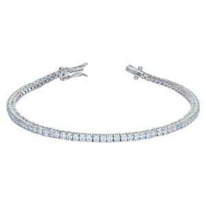 Bijoux de mode, bracelet en or blanc 14 carats avec diamant de laboratoire taille émeraude de 15,07 carats, bracelet tennis pour femmes, idéal pour offrir - Product Image 6
