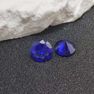 Zafiro natural redondo facetado, corte brillante, zafiro suelto en varios tamaños, gema azul para joyería al por mayor. - Product Image 6