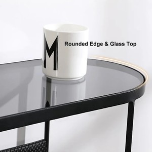 LINEA metal <b>side</b> <b>table</b> living room modern <b>side</b> <b>table</b> black metal <b>side</b> <b>table</b> <b>glass</b> top <b>side</b> <b>table</b> small <b>side</b> <b>table</b> sofa <b>side</b> - Product Image 5
