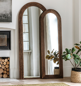 Multi-functional <b>full</b> <b>length</b> <b>mirror</b> integrated with a wooden side shelving storage rack. available at wholesale prices. - Product Image 5