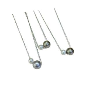 Collar de Perlas Akoya Japonesas Personalizable de Alta Gama de Zhuji, Colgante de Oro de 18K con Doble Perla, Belleza Natural Mejorada por el Agua de Mar - Product Image 5