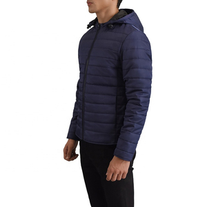 Wholesale Custom Design Polyester Fiber Fabric Winter Puffer <b>Jacket</b> Streetwear For Men's - Product Image 3