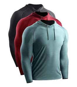 T-shirt de sport Dry Fit pour homme, haut de gamme, à manches longues, pour l'entraînement et la course, avec capuche, confort ultime, performance optimale. - Product Image 1
