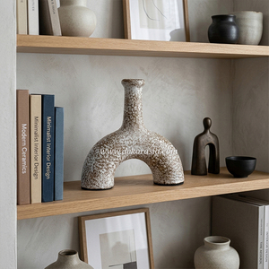 Vase en céramique terracotta artisanal de qualité supérieure pour la décoration intérieure et la mise en scène de maisons modernes et rustiques - Product Image 6