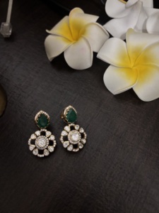 Flower Stud <b>Earrings</b> 18K Gold Plated Silver Luxury Women's Party Wear Everyday <b>Fine</b> Gift - Product Image 1