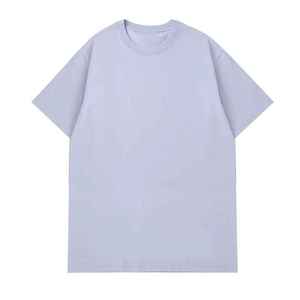 T-shirt pour homme en coton lourd à col rond et manches courtes, coupe ample, couleur unie, avec logo personnalisé, idéal pour l'été - Product Image 1