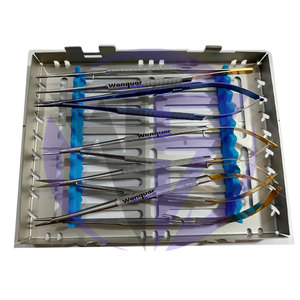 <b>Top</b> Quality Castroveijo Micro Surgery 5 Pcs Kit Surgical Instruments Sterilization <b>Box</b> - Product Image 2