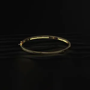 Elegante Brazalete de Diamantes Cultivados en Laboratorio, Color E, Claridad VVS-VS, Certificado IGI, Chapado en Oro de 10/14/18 Quilates, Moderno para Mujer - Product Image 5