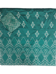 ผ้าโพกหัวแบบแอฟริกันที่หรูหราโดยผู้ผลิตอินเดียสีม่วงสดใสสไตล์ไนจีเรียปักลวดลายสวยงาม - Product Image 3