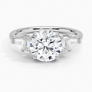 SOJ Ring 3 Round Cut 925 Silver Five <b>Stone</b> Prong Set Solitaire Engagement Ring GRA Certified 2ct D Color VVS1 D Moissanite - Product Image 1