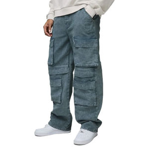 Pantalones Cargo de Mezclilla para Hombre, de Alta Calidad, Holgados, Estilo Casual Urbano, con las Mejores Ventas para Verano e Invierno, Pantalones Anchos - Product Image 6